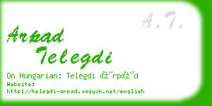 arpad telegdi business card